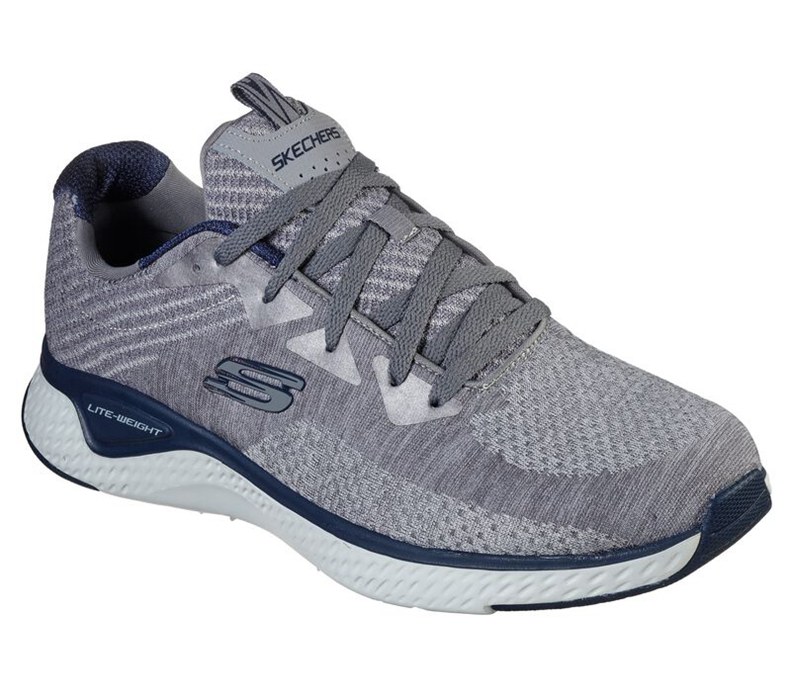 Skechers Herr Grå/Marinblå Sneakers - Solar Fuse - Kryzik - Sverige (FXEQB-6209)